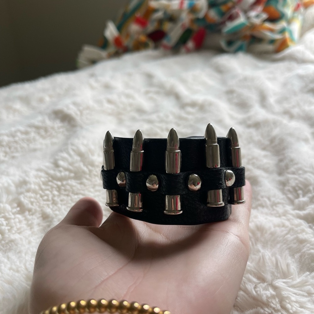 Real leather bullet bracelet!